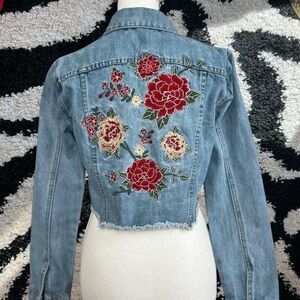 Forever 21 Embroidered Denim Jacket